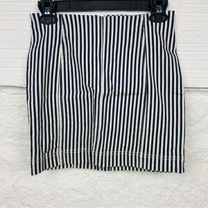 NWT JOLT denim striped cotton stretch tight body con mini skirt size 1 / 25